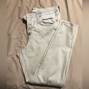 Light wash denim jeans